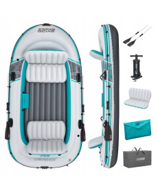 Човен надувний Bestway Hydro-Force Adventure Elite X4 315 х 165 см, блакитно-сірий