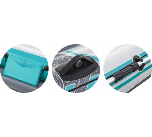 Човен надувний Bestway Hydro-Force Adventure Elite X4 315 х 165 см, блакитно-сірий