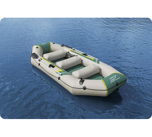 Човен надувний Bestway Hydro-Force Ranger Elite X4320 х 148 см, зелено-бежевий