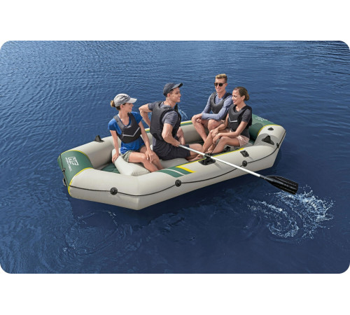 Човен надувний Bestway Hydro-Force Ranger Elite X4320 х 148 см, зелено-бежевий