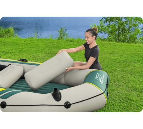 Човен надувний Bestway Hydro-Force Ranger Elite X4320 х 148 см, зелено-бежевий