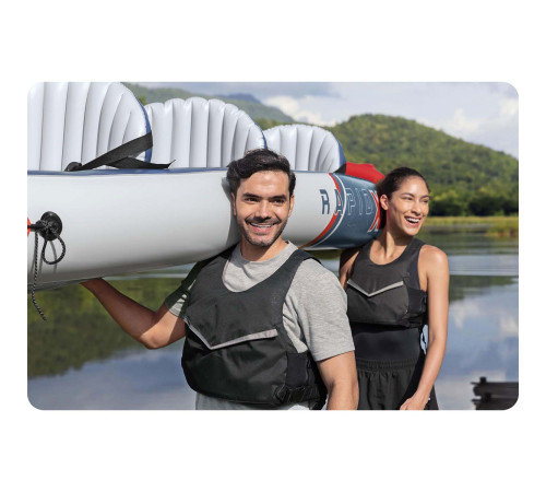 Каяк надувний Bestway 65132 Hydro-Force Rapid X3 381 х 100 см Каяк надувний Bestway 65132 Hydro-Force Rapid X3 381 х 100 см