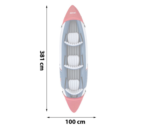 Каяк надувний Bestway 65132 Hydro-Force Rapid X3 381 х 100 см Каяк надувний Bestway 65132 Hydro-Force Rapid X3 381 х 100 см