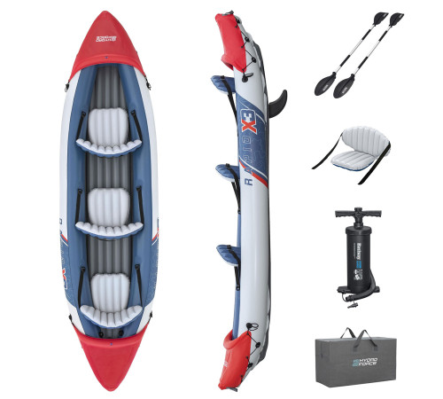 Каяк надувний Bestway 65132 Hydro-Force Rapid X3 381 х 100 см Каяк надувний Bestway 65132 Hydro-Force Rapid X3 381 х 100 см