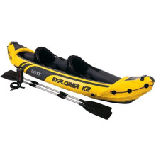 Каяк надувний Intex EXPLORER K2 312 x 91 x 51 см, жовто-сірий