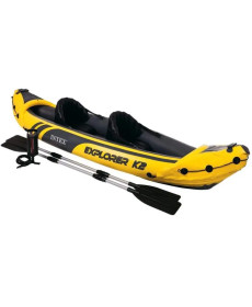 Каяк надувний Intex EXPLORER K2 312 x 91 x 51 см, жовто-сірий