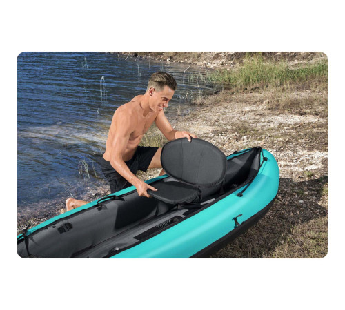 Каяк надувний Bestway Hydro-Force Ventura Elite X1 280 х 86 см, блакитно-чорний