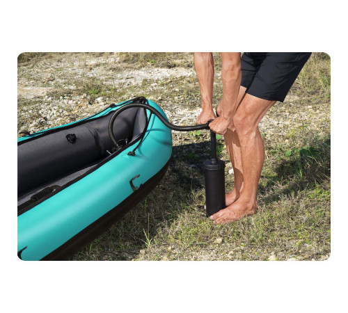 Каяк надувний Bestway Hydro-Force Ventura Elite X1 280 х 86 см, блакитно-чорний