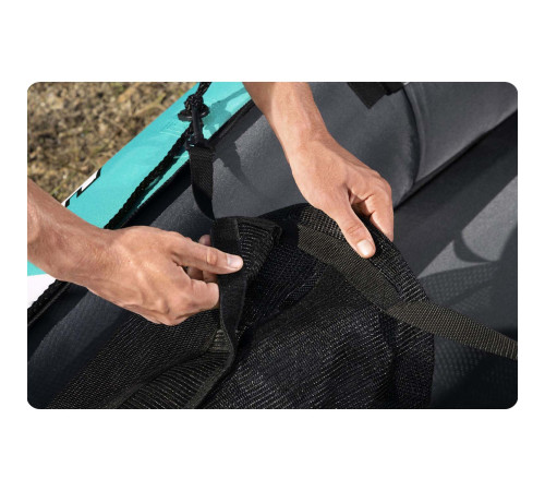 Каяк надувний Bestway Hydro-Force Ventura Elite X1 280 х 86 см, блакитно-чорний