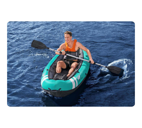 Каяк надувний Bestway Hydro-Force Ventura Elite X1 280 х 86 см, блакитно-чорний