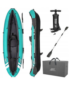 Каяк надувний Bestway Hydro-Force Ventura Elite X1 280 х 86 см, блакитно-чорний