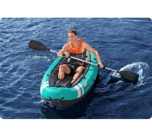 Каяк надувний Bestway Hydro-Force Ventura Elite X1 280 х 86 см, блакитно-чорний