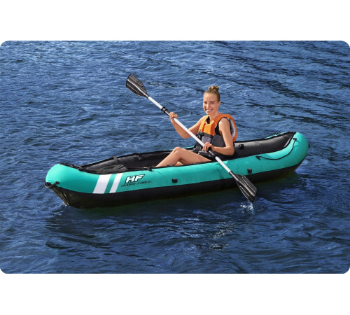 Каяк надувний Bestway Hydro-Force Ventura Elite X1 280 х 86 см, блакитно-чорний