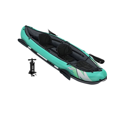 Каяк надувний Bestway Hydro-Force Ventura X2 330 х 86 см, чорно-м'ятний