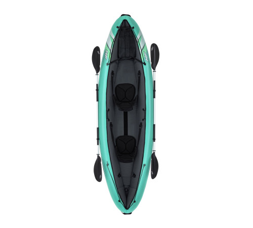 Каяк надувний Bestway Hydro-Force Ventura X2 330 х 86 см, чорно-м'ятний