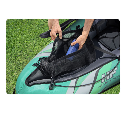 Каяк надувний Bestway Hydro-Force Ventura X2 330 х 86 см, чорно-м'ятний