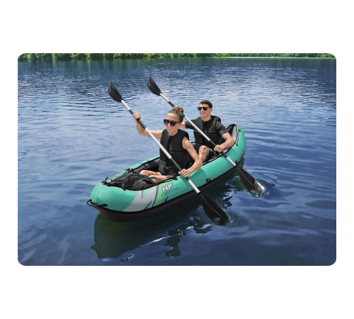 Каяк надувний Bestway Hydro-Force Ventura X2 330 х 86 см, чорно-м'ятний