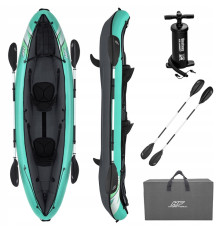 Каяк надувний Bestway Hydro-Force Ventura X2 330 х 86 см, чорно-м'ятний