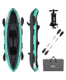 Каяк надувний Bestway Hydro-Force Ventura X2 330 х 86 см, чорно-м'ятний