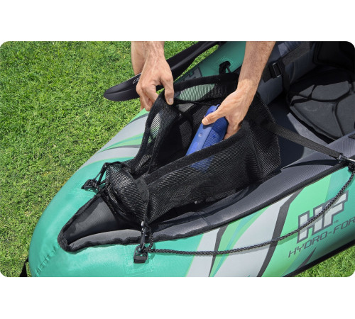 Каяк надувний Bestway Hydro-Force Ventura X2 330 х 86 см, чорно-м'ятний