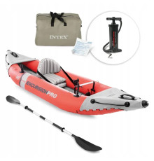 Каяк надувний Intex Excursion Pro K1 305 х 91 х 46 см, червоно-сірий