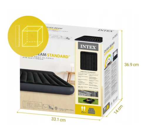Двомісний надувний матрац INTEX 64144 Двомісний надувний матрац INTEX 64144