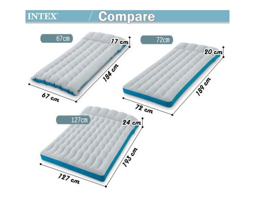 Двомісний надувний туристичний матрац INTEX 67999