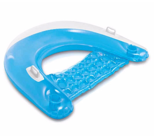 Крісло надувне для плавання Intex 58859-blue синє, 152 x 99 см