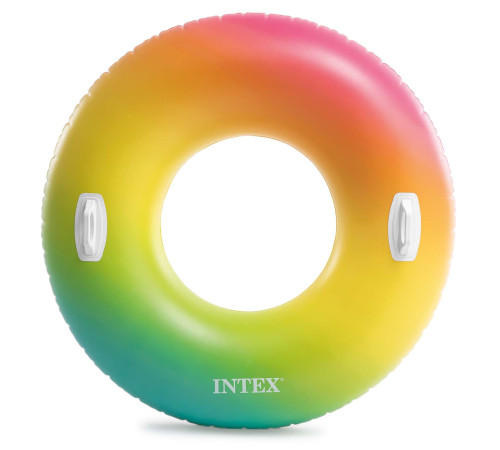 Коло надувне для плавання INTEX 58202 Веселка, 119 см Коло надувне для плавання INTEX 58202 Веселка, 119 см