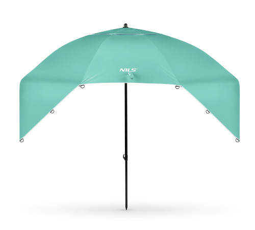Парасоля пляжна 2-в-1 NILS CAMP NC17114 XXL 240 см, зелена