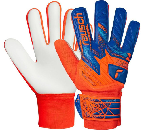 Рукавички воротарські Reusch Attrakt Starter Solid Junior 5572514 2290 р.5, помаранчево-сині Рукавички воротарські Reusch Attrakt Starter Solid Junior 5572514 2290 р.5, помаранчево-сині