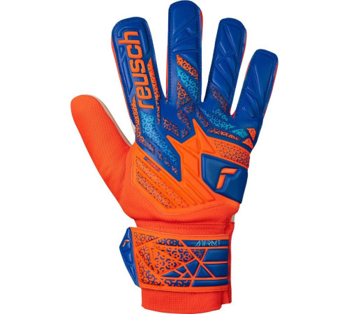 Рукавички воротарські Reusch Attrakt Starter Solid Junior 5572514 2290 р.5, помаранчево-сині Рукавички воротарські Reusch Attrakt Starter Solid Junior 5572514 2290 р.5, помаранчево-сині