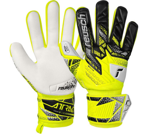Рукавички воротарські Reusch Attrakt Grip 5570815 2014 р.11, жовто-чорні Рукавички воротарські Reusch Attrakt Grip 5570815 2014 р.11, жовто-чорні