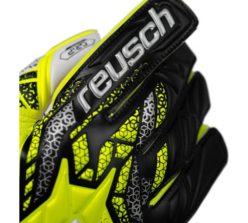 Рукавички воротарські Reusch Attrakt Grip 5570815 2014 р.11, жовто-чорні Рукавички воротарські Reusch Attrakt Grip 5570815 2014 р.11, жовто-чорні