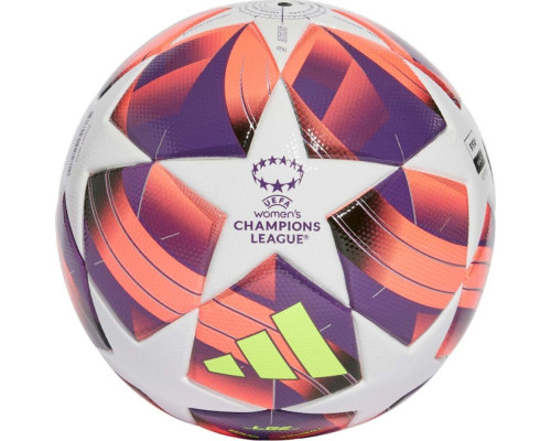 М'яч для футболу Adidas Women's UCL League біло-рожево-фіолетовий IX4050 5