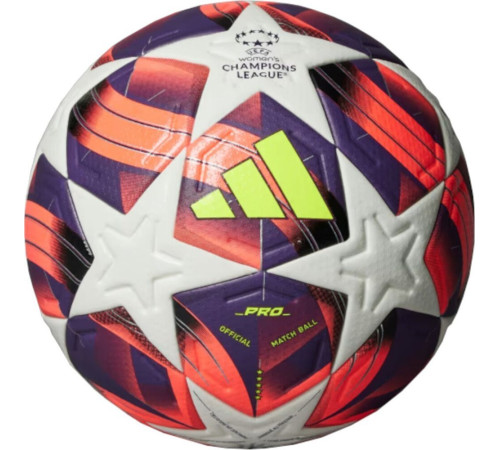 М'яч для футболу Adidas W UCL Pro біло-фіолетово-рожевий IS7437 5 М'яч для футболу Adidas W UCL Pro біло-фіолетово-рожевий IS7437 5