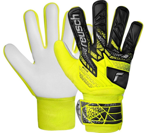 Рукавички воротарські Reusch Attrakt Starter Solid Junior 5572514 2014 р.8, жовто-чорні Рукавички воротарські Reusch Attrakt Starter Solid Junior 5572514 2014 р.8, жовто-чорні