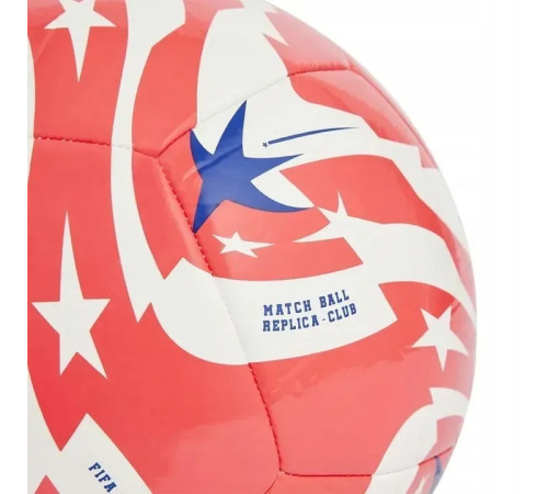 М'яч футбольний Adidas FCWC , розмір 5, біло-червоний