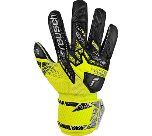 Рукавички воротарські Reusch Attrakt Silver Junior 5572215 2025 р.6, жовто-чорний Рукавички воротарські Reusch Attrakt Silver Junior 5572215 2025 р.6, жовто-чорний