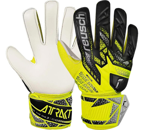 Рукавички воротарські Reusch Attrakt Solid Junior 5572515 2014 р.6,5, жовто-чорні