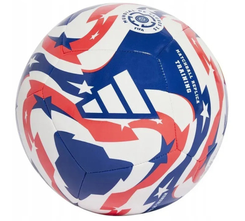 М'яч футбольний Adidas FCWC Training розмір 5, синьо-червоний