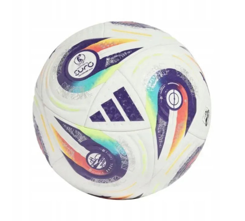 Футбольний м'яч Adidas UEFA Women’s EURO 2025 розмір 5, біло-фіолетовий