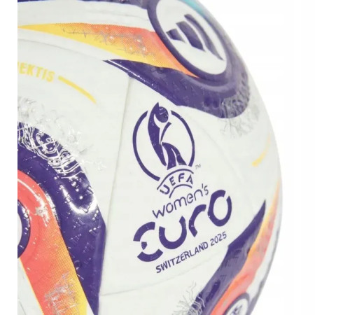 Футбольний м'яч Adidas UEFA Women’s EURO 2025 розмір 5, біло-фіолетовий