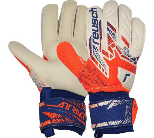 Рукавички воротарські Reusch Attrakt Solid 5570516 2500 р.9, біло-помаранчеві Рукавички воротарські Reusch Attrakt Solid 5570516 2500 р.9, біло-помаранчеві