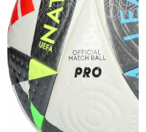 Футбольний м'яч Adidas UEFA PRO 2024 Nations League розмір 5, чорно-білий