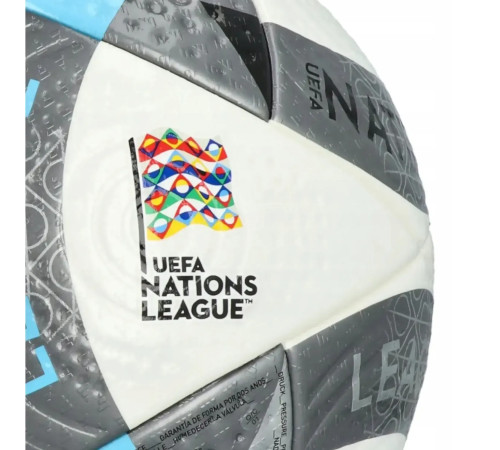Футбольний м'яч Adidas UEFA PRO 2024 Nations League розмір 5, чорно-білий