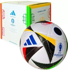 М'яч футбольний Adidas Euro24 Fussballliebe IN9369 розмір 4, чорно-білий