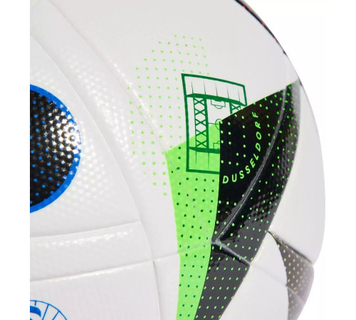 М'яч футбольний Adidas Euro24 Fussballliebe IN9369 розмір 4, чорно-білий М'яч футбольний Adidas Euro24 Fussballliebe IN9369 розмір 4, чорно-білий