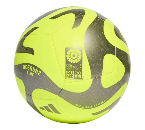 Футбольний м'яч Adidas 2023 Oceaunz Club розмір 5, чорно-жовтий