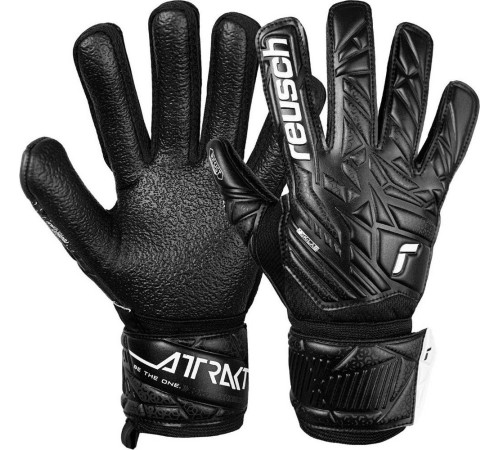 Рукавички воротарські Reusch Attrakt Resist Junior 5572615 7700 р.4, чорні Рукавички воротарські Reusch Attrakt Resist Junior 5572615 7700 р.4, чорні